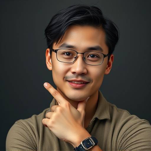David Chen, Head of Commercial Production at Emberglow Studios, in a creative pose