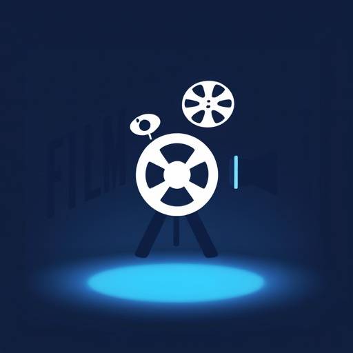 Icon representing film editing tools symbolizing video editing and post-production services