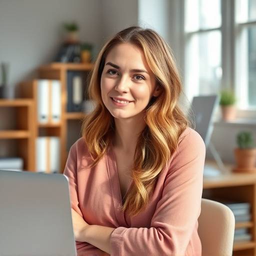 Olivia Wilson, Studio Manager at Emberglow Studios, organizing the office